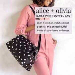 NEW Alice + Olivia Daisy‎ Duffel Bag Travel Shoulder Strap hippie boho Weekend